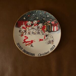 Christmas 1953 Texaco Dalmatian Collectors Plate